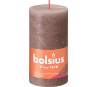 BOLSIUS Stumpenkerze Rustiko Shine 13x7cm rustikales Taupe