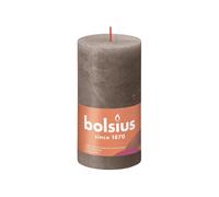 bolsius Stumpenkerze Rustiko Shine 13x7cm rustikales Taupe