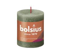 bolsius Stumpenkerze Rustiko Shine 8x7cm olivegrün