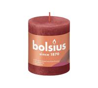 BOLSIUS Bougie pilier rouge rustique délicate 8 cm x 7 cm