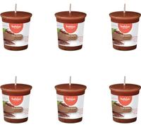 Bolsius - True Scents - Bougie votive ronde - 53/45 - Bois de oud - Pack avantage - 6 pièces