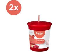 Bolsius - True Scents - Bougie votive ronde - 53/45 - Grenade - Pack avantage - 2 pièces
