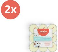 Bolsius - True Scents - Bougies à réchaud parfumées - 18 pièces par paquet - Coton frais - Pack avantage - 36 pièces - 2 emballages