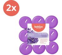 Bolsius - True Scents - Bougies à réchaud parfumées - 18 pièces par paquet - Lavande - Pack avantage - 36 pièces - 2 Emballage