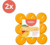 Bolsius - True Scents - Bougies à réchaud parfumées - 18 pièces par paquet - Mangue - Pack avantage - 36 pièces - 2 emballages