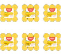 Bolsius - True Scents - Bougies à réchaud parfumées - 18 pièces par paquet - Mimosa - Pack avantage - 108 pièces - 6 Emballage
