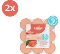 Bolsius - True Scents - Bougies à réchaud parfumées - 18 pièces par paquet - Pêche - Pack avantage - 36 pièces - 2 emballages