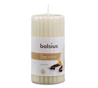 Bolsius True Scents Candela a Colonna Profumata - Parfumée Vaniglia - Colore Crema - Lunga Durata di 33 Ore - Estratti Naturali - Candela Decorativa - Cera - 12 x 5,8 cm