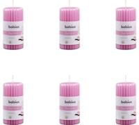 Bolsius - True Scents - Colonne cannelée - 120/58 - Magnolia - Pack avantage - 6 pièces
