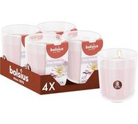 Bolsius - True Scents - Magnolie - Rose - Lot de 4 Bougies Parfumées - 9,7 x 8,5 cm - Durée de combustion: 45 heures - Avec extraits naturels - Cire végétale naturelle - Sans huile de palme