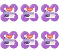 Bolsius - True Scents - Maxi - Bougies parfumées - 8 pièces par paquet - Coupelle transparente - Lavande - paquet économique - 48 pièces - 6 emballages
