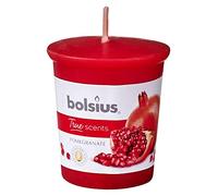 Bolsius True Scents Moccolo Votivo - Parfum grenade - Couleur rouge - Longue durée de 15 heures - Bougie décorative - Extraits naturels - 5,3 x 4,5 cm