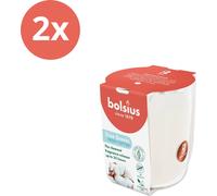 Bolsius - True Scents - Pot de senteur - 80/73 - Coton frais - Pack avantage - 2 pièces