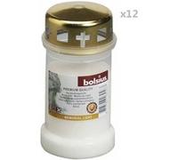 Bolsius Veilleuse de commémoration et couvercle No 3 12pcs Transparent Transparent G