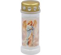 Bolsius - Veilleuse Nr 6 + Couv. - Ange - 70h - Extérieur - 12 Pièces - Bougies Commémoratives