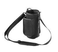 Bolso Bandolera de Lona Informal Sacoche pour bouteille d'eau, idéale pour le yoga, la gym, le fitness, sport, la randonnée, course à pied, cyclisme, les activités de plein air (Black, One Size)