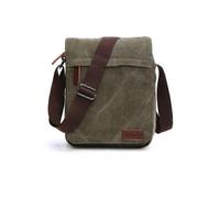 Bolso bandolera deportivo INF en lona y piel Gris oscuro