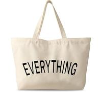 Bolso de mujer de gran tamaño, lona con cremallera estética réutilisable bolso de hombro único