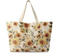 Bolso de mujer de gran tamaño, lona con cremallera estética réutilisable bolso de hombro único