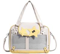 Bolso Kawaii Ita Con Ventanas Transparentes, Bandolera De Piel Sintética, Bonito Bolso De Hombro Con Forma De Estrella, Bolso Con Expositor De Pins De Anime, Bolso De Mano Y2k Para Mujer