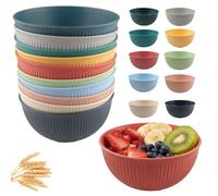 bolss en plastique 700ml 10 couleurs, bolss à muesli en plastique réutilisables et durables, bols à soupe et bols à salade sécurisés pour micro-ondes, vaisselle légère bols de camping bols à snacks