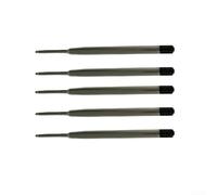 Bolt Action Lot de 5 stylos à bille en laiton pour étudiants et professionnels avec recharge G2 compatible et construction