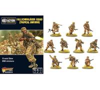 Bolt Action Warlord Games, Fallschirmjager squad (tropical Uniform), wargaming miniatures