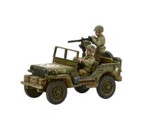 Bolt Action Warlord Games, miniatures - US Army Jeep with 30 Cal MMG