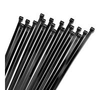 Bolt Dropper Lot de 1000 attaches autobloquantes robustes en nylon de qualité supérieure pour intérieur et extérieur Noir 280 mm Résistance à la traction 22 kg