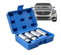 Bolt Extractor Socket - 4 Piece Square Drive Metric 6mm-12mms | Stripped Screw Extractor Set For Engine Machinery Workshop Motorcycle Car Repair Agricultural