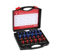 Bolt Identifier, Nut Gauge Tool, Thread Checker Kit, 26 pièces Aluminum Alloy Set, Precision Thread Measuring, Auto Repair Narrow Area Use, 7,68 x 6,5 x 1,77 Inches, Multicolor, 1 Pack