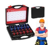 Bolt Thread Checker - d'aluminium 26 pièces Nut and Screw Thread Gauge 19.5x16.5x4.5cm | Outil de mesure de taille de boule de précision pour les fils métriques standard | Solution