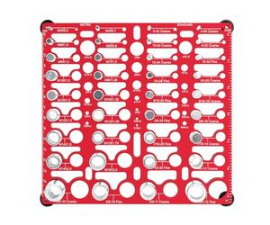 Bolt Thread Identifier, Metal Sizing Tool, Wall-Mountable Bolt Nut Sizer with Precise Measurement Design, Workshop Measuring Accessory, Hardware Gauge with Organized Layout, for Garage Home Mechanics