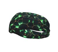 BoltPack Bandeau de sport à imprimé vert pour homme et femme - Absorbe la transpiration - Convient pour le fitness, la course à pied, le cyclisme, le yoga, le football