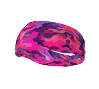 BoltPack Bandeau de sport pour homme et femme avec imprimé camouflage violet - Pour fitness, course à pied, cyclisme, yoga, football