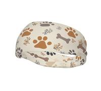 BoltPack Bandeaux de sport avec empreintes de pattes de chien pour homme et femme, bandeau absorbant la transpiration, adapté pour le fitness, la course à pied, le cyclisme, le yoga, le football