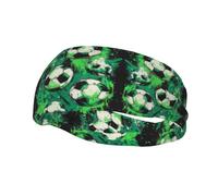 BoltPack Bandeaux de sport imprimés de football pour femmes et hommes - Bandeau absorbant la transpiration - Convient pour le fitness, la course à pied, le cyclisme, le yoga, le football