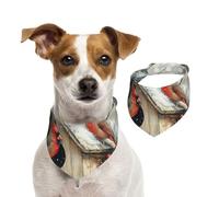 BoltPack Bavoirs triangulaires pour animaux de compagnie avec imprimé cardinal d'hiver, bandana mignon pour chien, chiot et chat, réglable avec boutons-pression