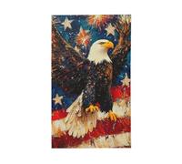 BoltPack Drapeau américain imprimé aigle de jardin 90 x 150 cm Drapeau de vacances avec œillets pour décorations extérieures Fournitures de fête