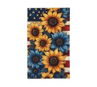 BoltPack Drapeau américain imprimé tournesols 90 x 150 cm Drapeau de vacances avec œillets pour décorations extérieures Fournitures de fête