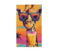 BoltPack Drapeau de jardin coloré imprimé girafe 90 x 150 cm Drapeau de vacances avec œillets pour décorations extérieures Fournitures de fête
