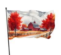 BoltPack Drapeau de jardin imprimé automne 90 x 150 cm Drapeau de vacances avec œillets pour décorations extérieures Fournitures de fête