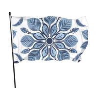 BoltPack Drapeau de jardin imprimé mandala 90 x 150 cm avec œillets pour décorations extérieures et fournitures de fête