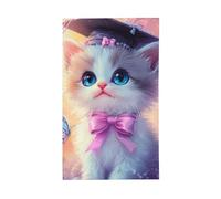 BoltPack Joli drapeau de jardin avec nœud papillon imprimé chat 90 x 150 cm avec œillets Saisons vacances pour décorations extérieures Fournitures de fête