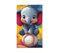 BoltPack Joli drapeau de jardin imprimé éléphant 90 x 150 cm avec œillets Saisons vacances pour décorations extérieures Fournitures de fête