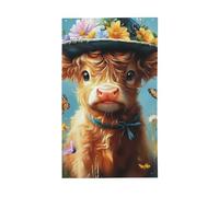 BoltPack Joli drapeau de jardin imprimé vache des Highlands 90 x 150 cm avec œillets Saisons vacances pour décorations extérieures Fournitures de fête