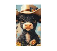 BoltPack Joli drapeau de jardin imprimé vache des Highlands 90 x 150 cm avec œillets Saisons vacances pour décorations extérieures Fournitures de fête