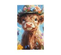 BoltPack Joli drapeau de jardin imprimé vache des Highlands 90 x 150 cm avec œillets Saisons vacances pour décorations extérieures Fournitures de fête