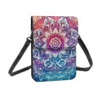 Boltpack Sac à bandoulière pour téléphone portable pour femme - Sac portefeuille en cuir avec corde d'épaule réglable, Mandala 13, 19 X 13.5 X 1 cm