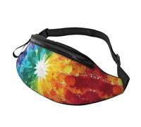 BoltPack Sac banane pour homme et femme, avec sangle réglable, sac banane léger et imperméable pour le sport, la marche, la course à pied, Coloré Tie Dye 11, Taille unique, Sac à dos de randonnée